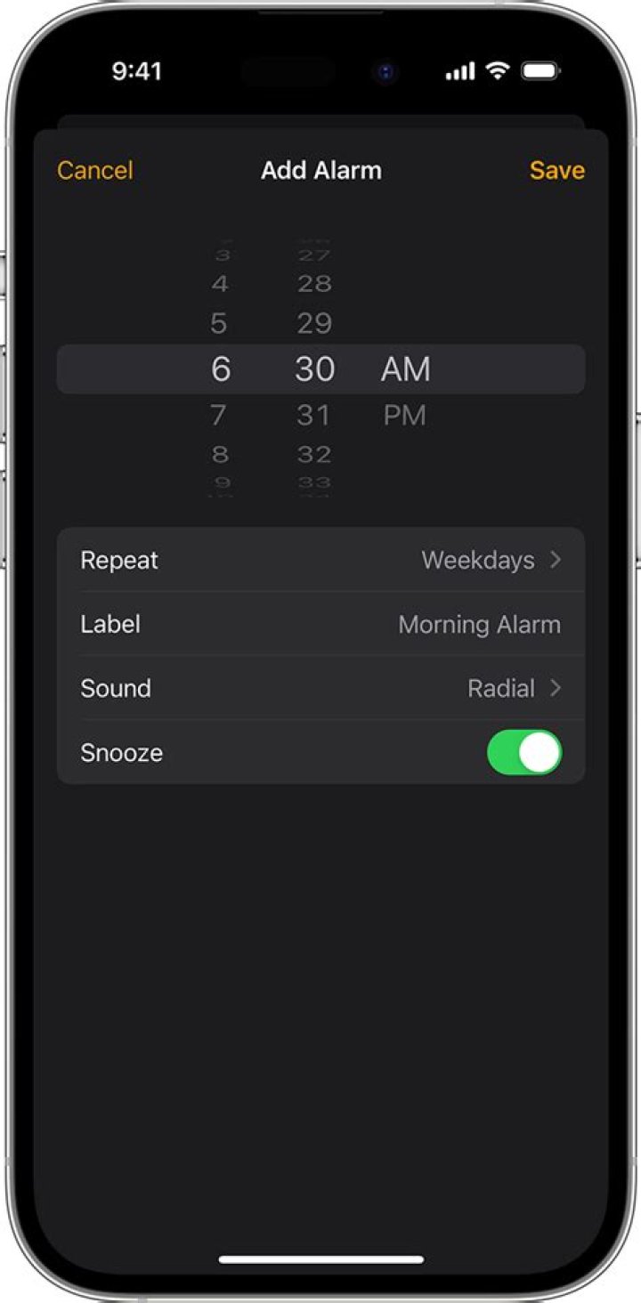Alarm clock on my phone