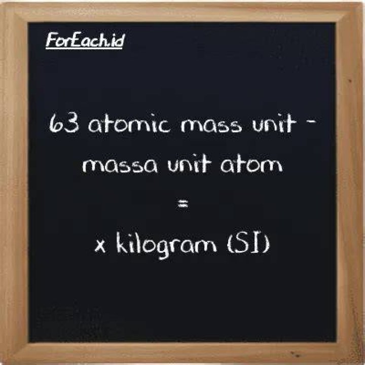 Amu To Kg Amu To Kg