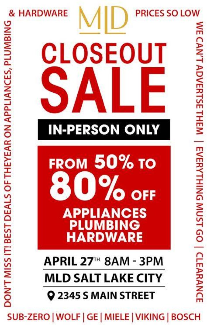closeout sale