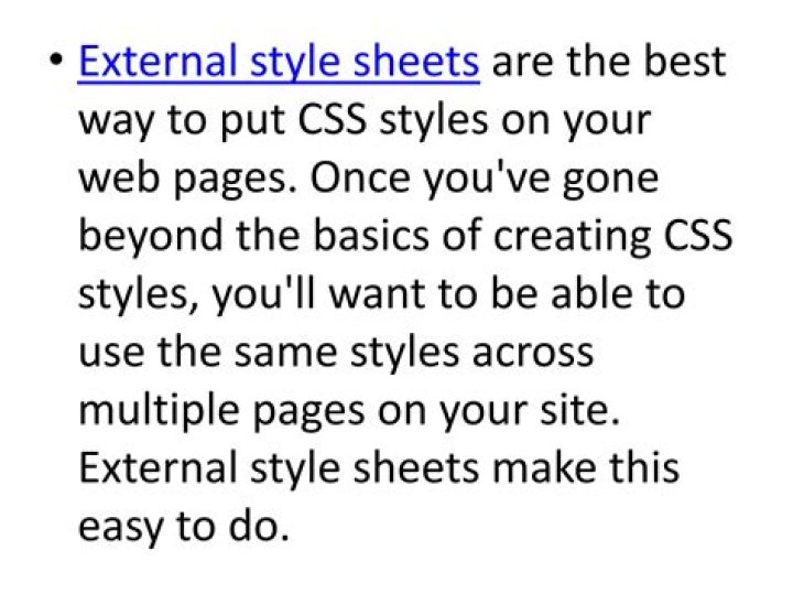 External Style Sheet - How To Discuss