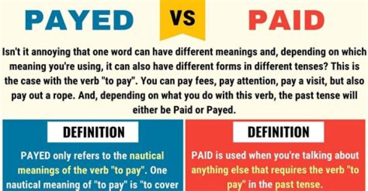 payed or paid